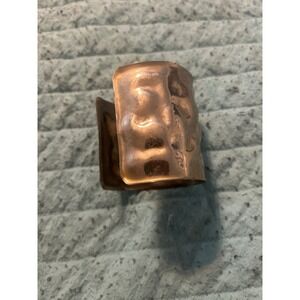 Hammered Wide Cuff Bracelet Textured Statement Boho Open Back Jewelry
